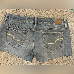 American Eagle glitter Jean Shorts 6